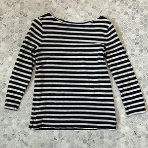 I. Crew Boat neck striped tee 3/4 sleeves